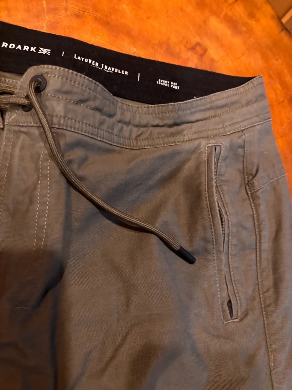 Men's Roark Olive Green Layover Traveller Pants